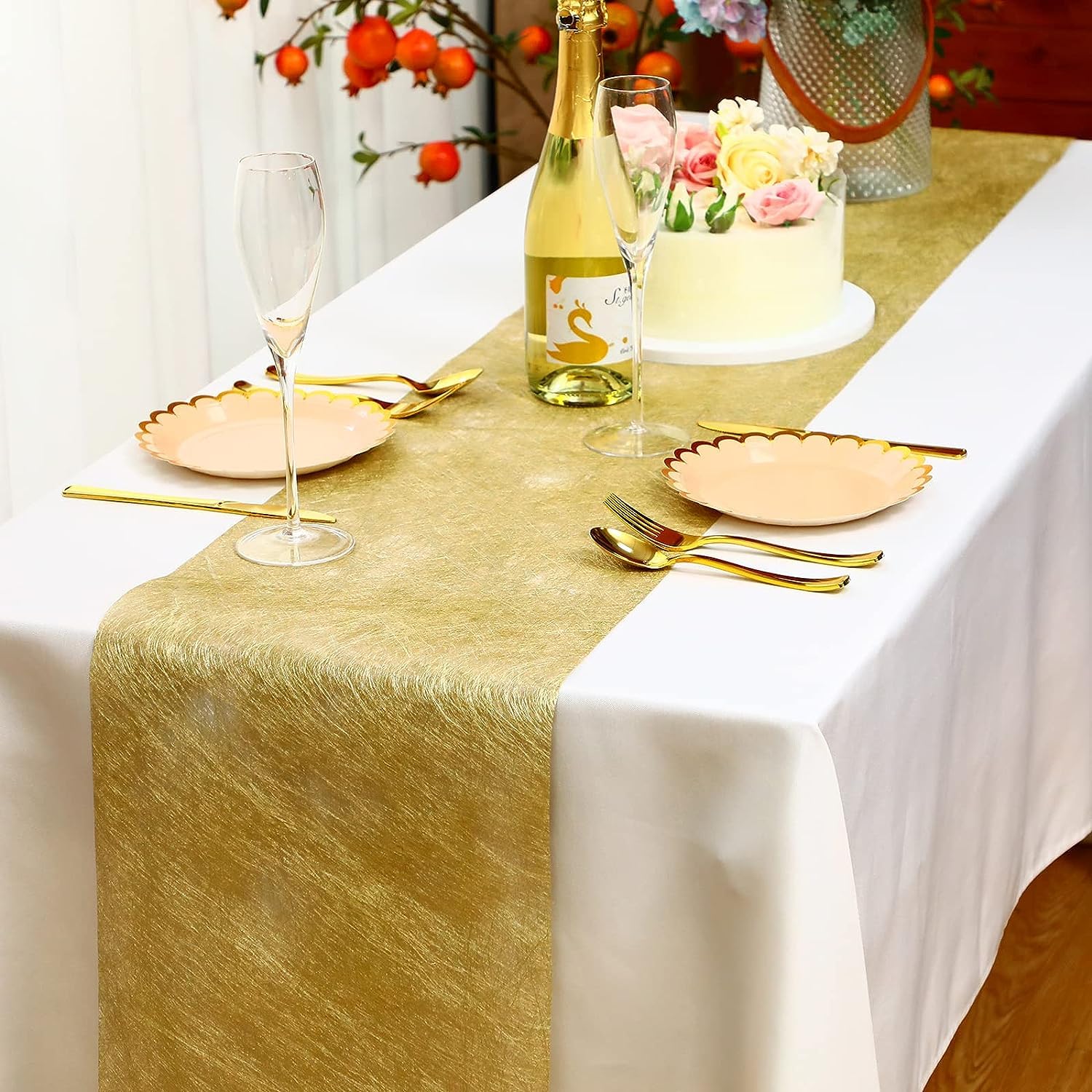 Table Runner Sequin - Table Runner Non-Woven Table Runner Roll,