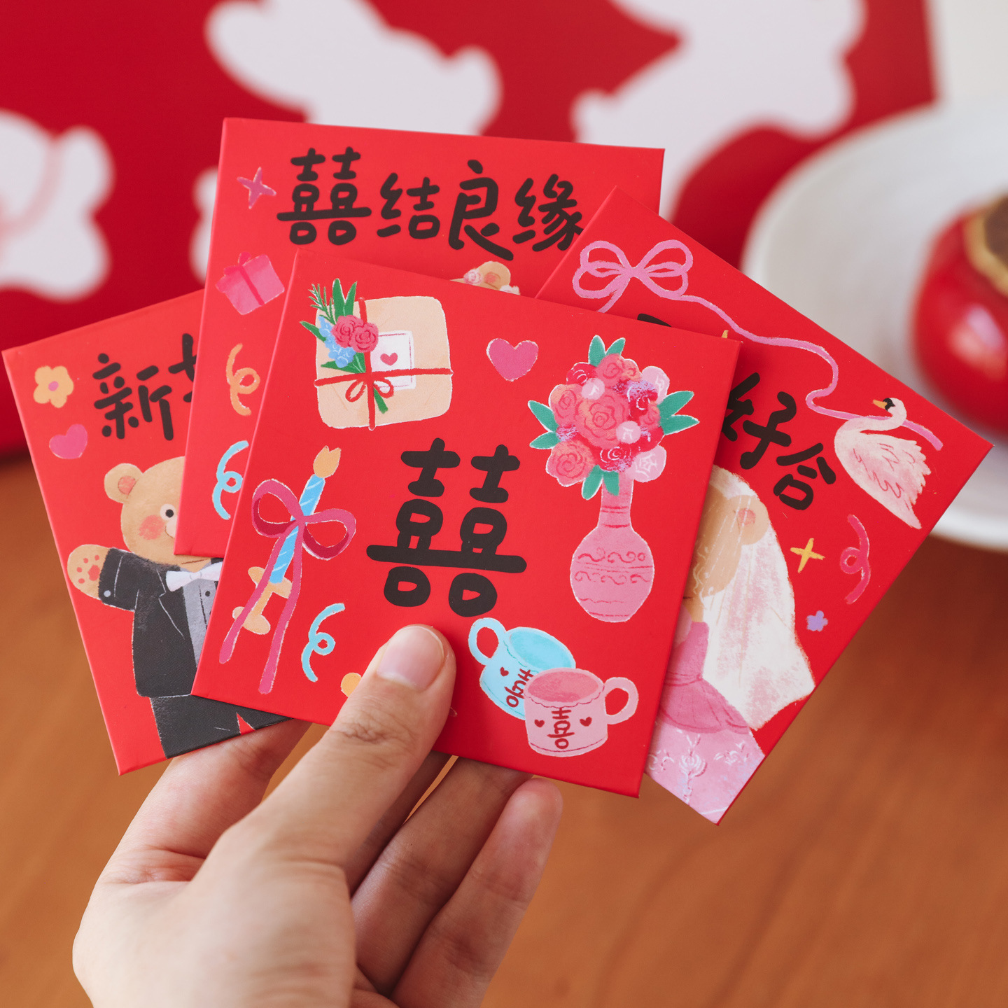 Wedding Envelopes - 6Pcs Door Blocking Red Envelope Wedding