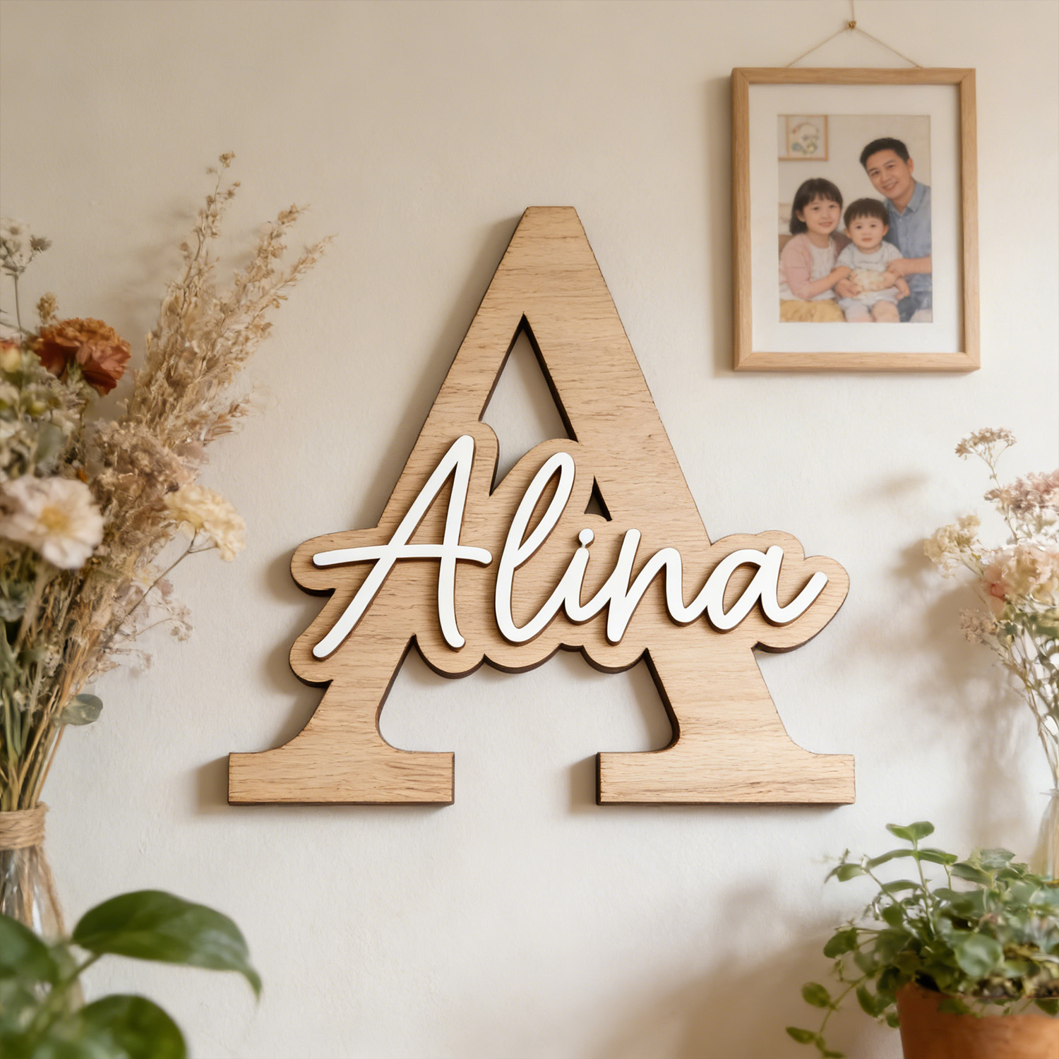 1pc Customizable Wooden Letter - Wedding Party Supply 评论和价格