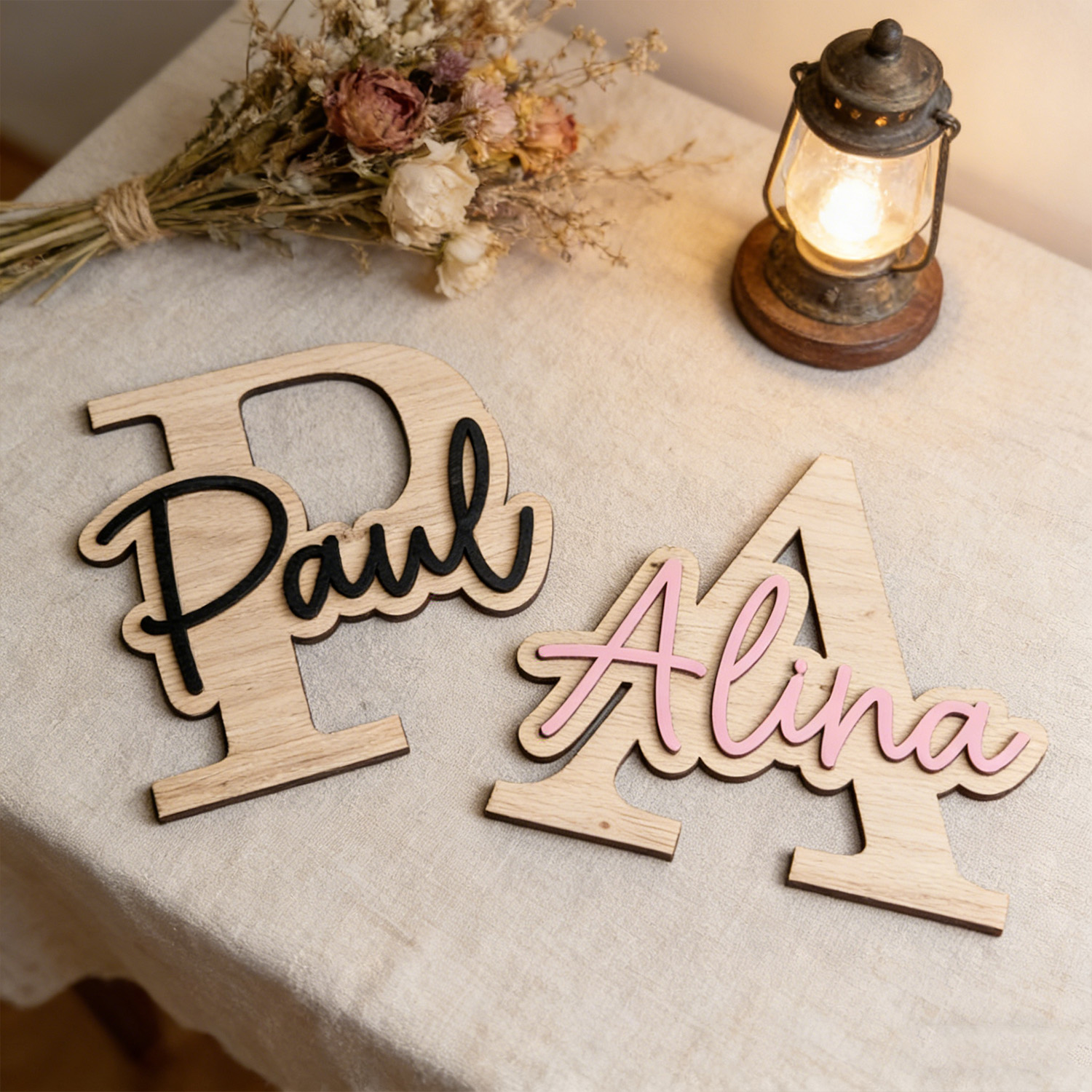 1pc Customizable Wooden Letter - Wedding Party Supply 评论和价格