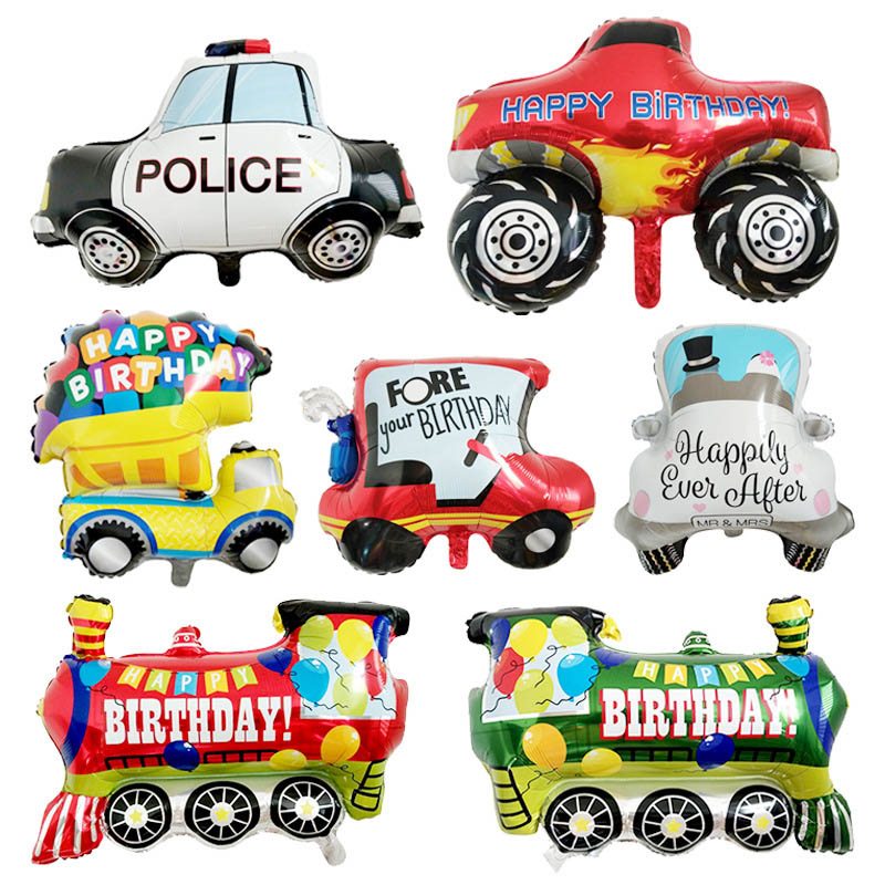 1PC Cartoon Car Balloons Fire  - Wedding Qq 评论和价格