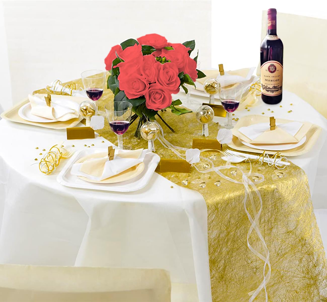 Table Runner Non-Woven Table R - Table Runner Sequin 评论和价格
