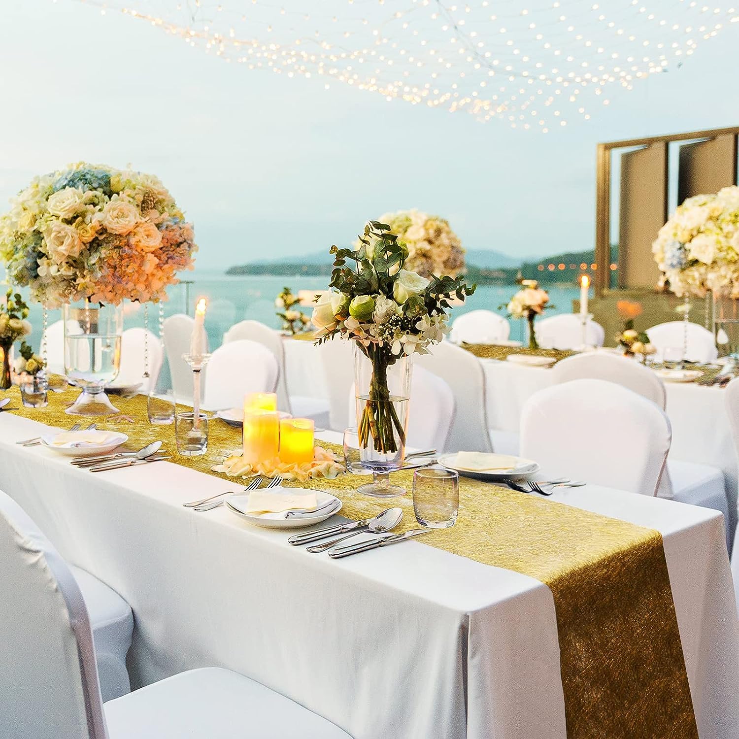 Table Runner Non-Woven Table R - Table Runner Sequin 评论和价格