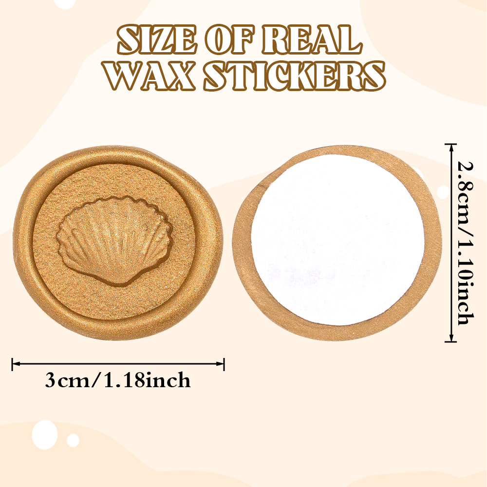 20pcs Embossed Shell Wax Seal  - Wedding Envelopes 评论和价格
