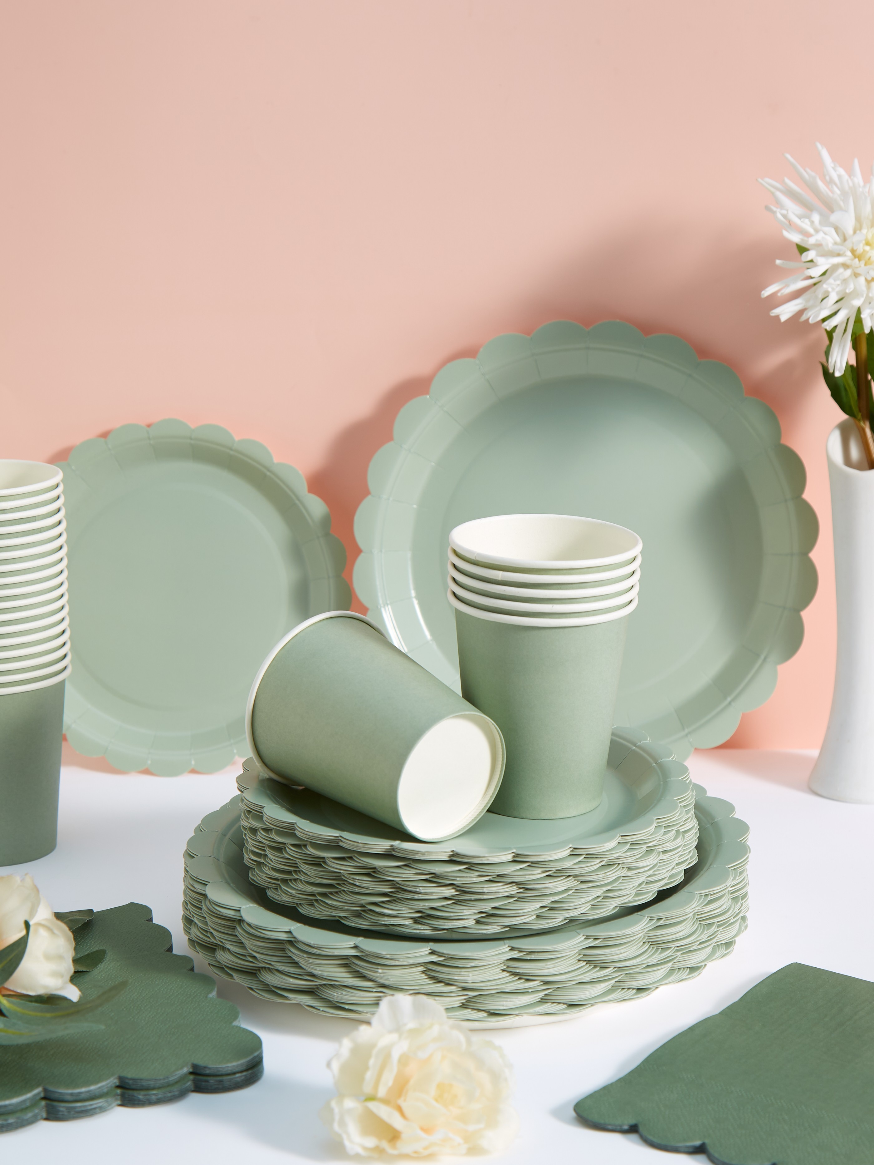 97pcs/set Disposable Tableware - Wedding Party Supply 评论和价格