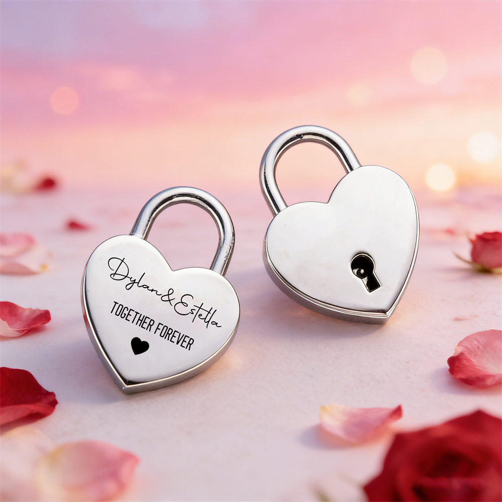 Custom Name Heart-Shaped Padlo - Wedding Party Supply 评论和价格