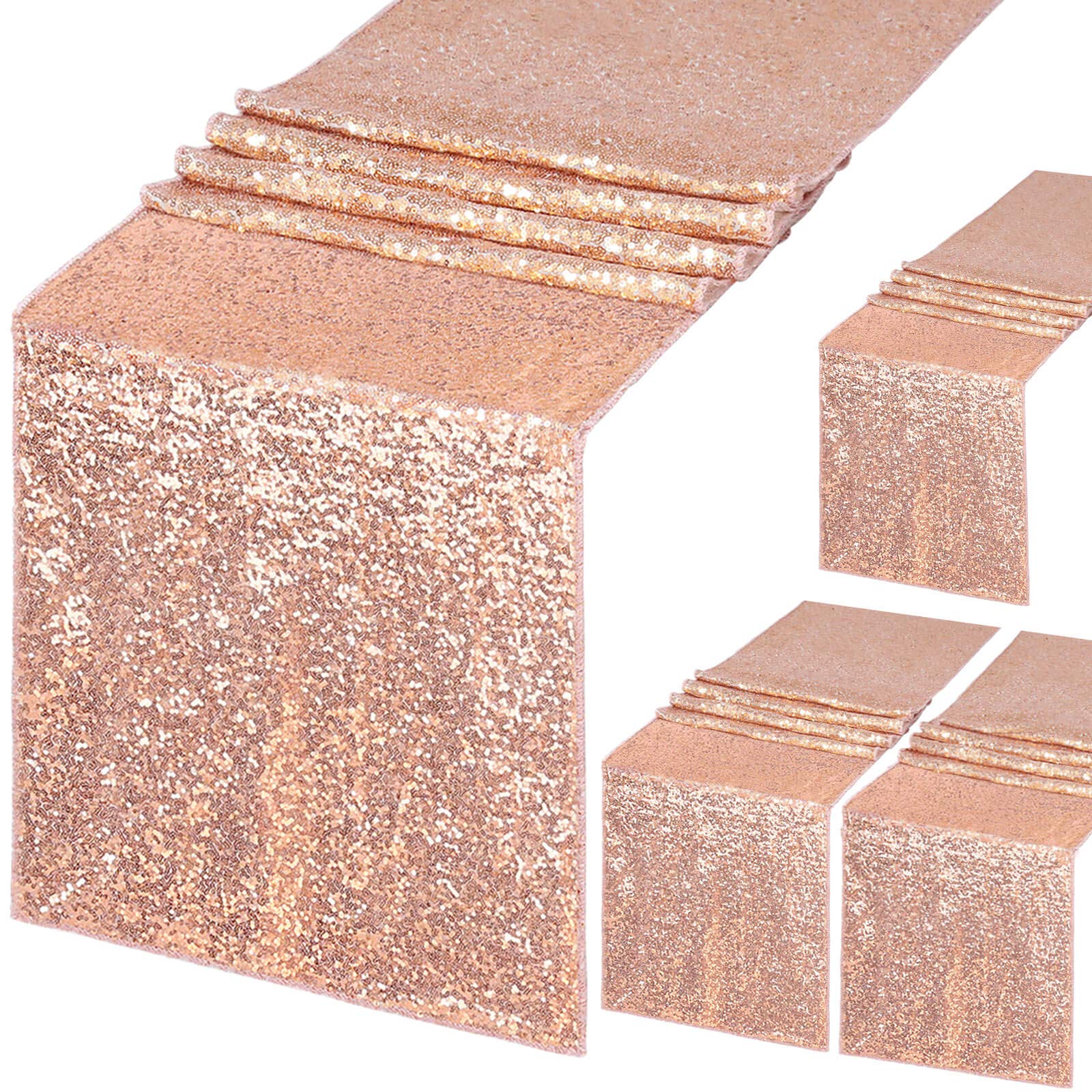 4pcs Glitter Sequin Table Runn - Table Runner Sequin 评论和价格