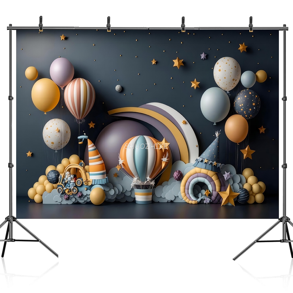 Photography Backdrop 3D Balloo - Wedding Qq 评论和价格