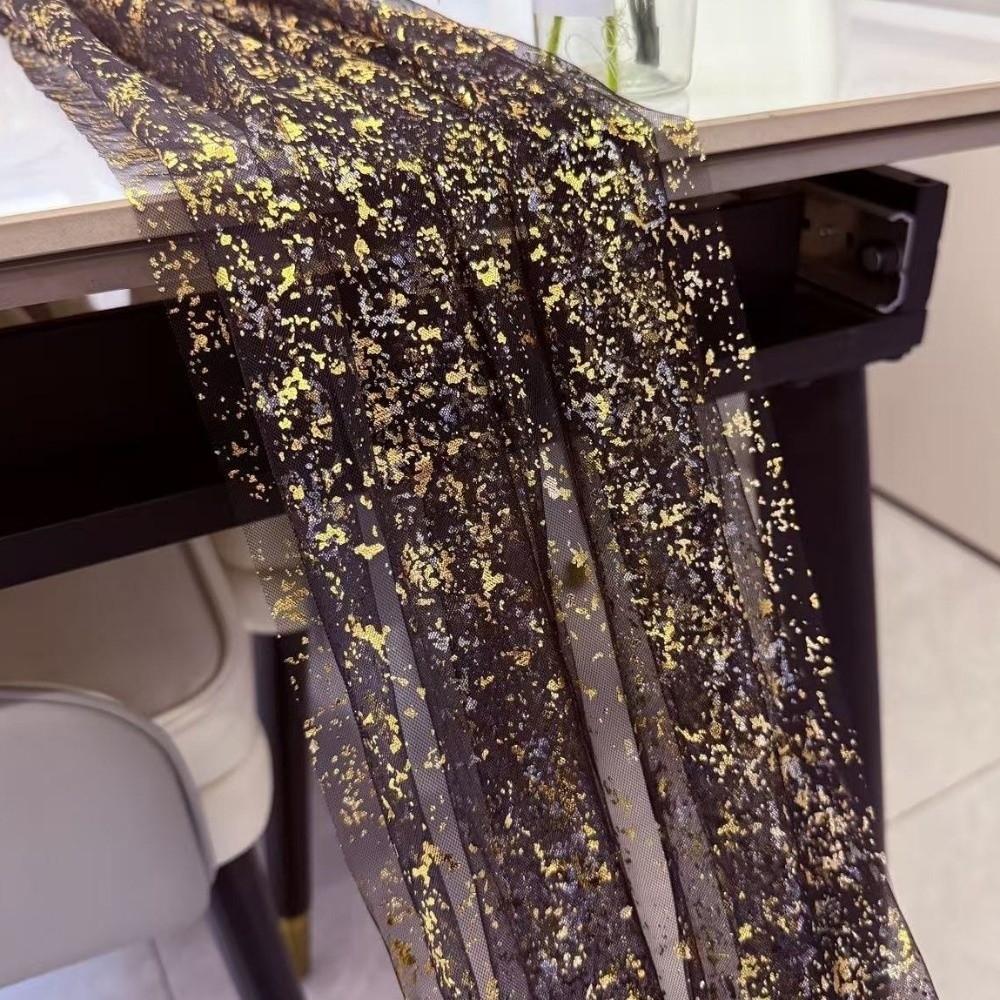 Golden Sequin Glitter Hot Stam - Table Runner Sequin 评论和价格