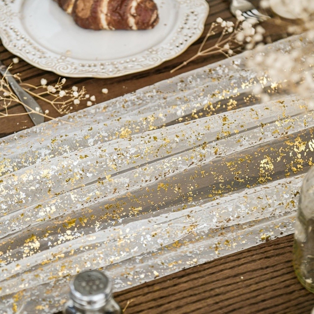Golden Sequin Glitter Hot Stam - Table Runner Sequin 评论和价格