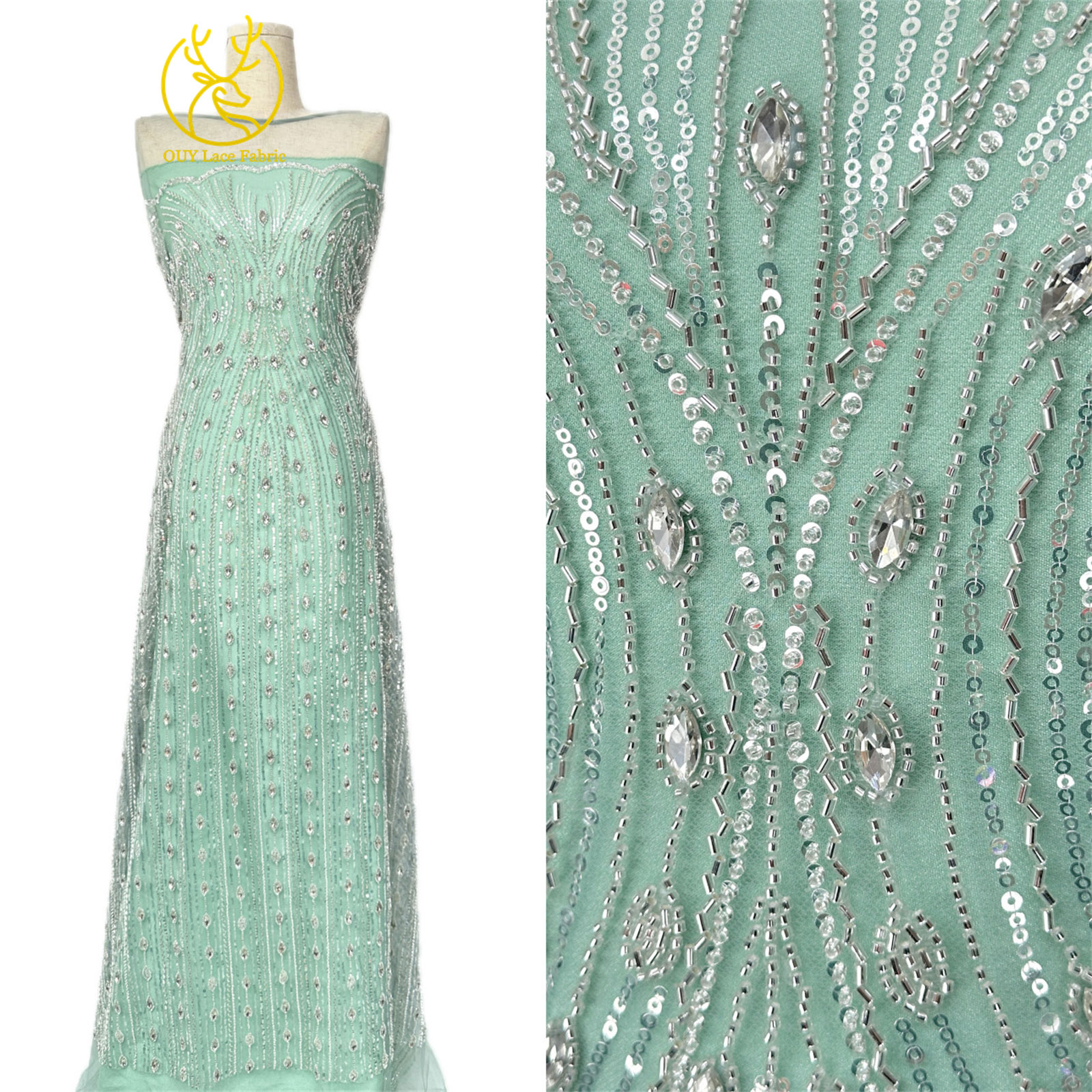 Luxurious Nigerian Diamond Lac - Wedding Dress Supply 评论和价格