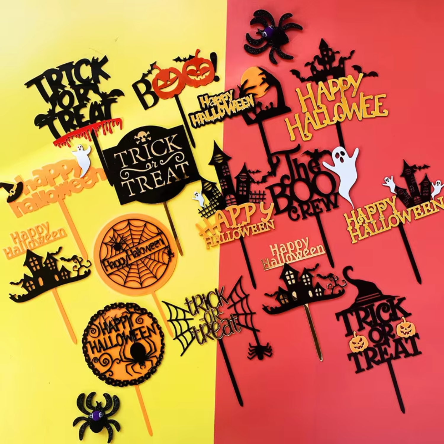 Happy Halloween Acrylic Cake T - Wedding Supply Factory 评论和价格