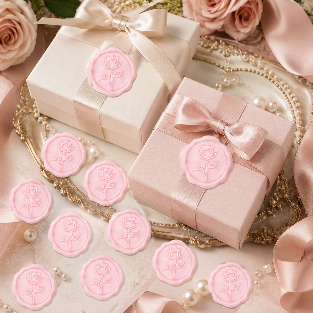 Wax Seal Sticker-3D Vintage Ro - Wedding Envelopes 评论和价格