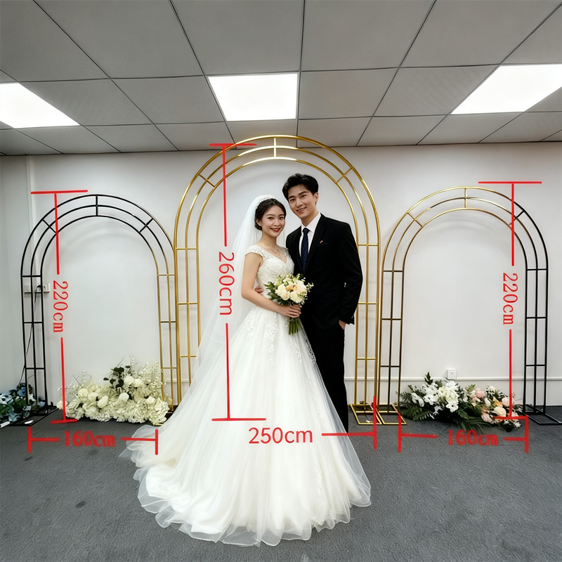 Metallic Gold Wedding Arch Sta - Wedding Decor Supply Store 评论和价格