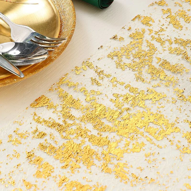 Gold Table Runner Metallic Gli - Table Runner Sequin 评论和价格